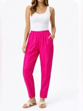 5 for $25!! Vintage 90s Silk Fuchsia Pants Y2K
Satin Wide Leg Chili Pepper.